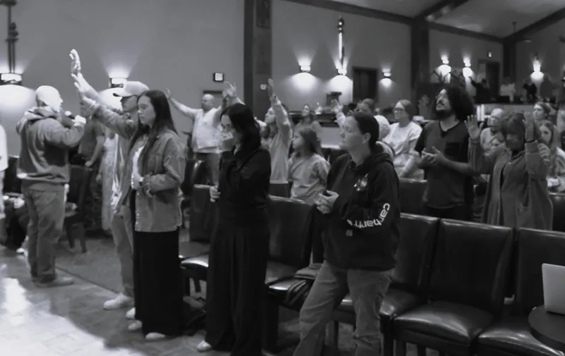 The Covenant Church community gathering together